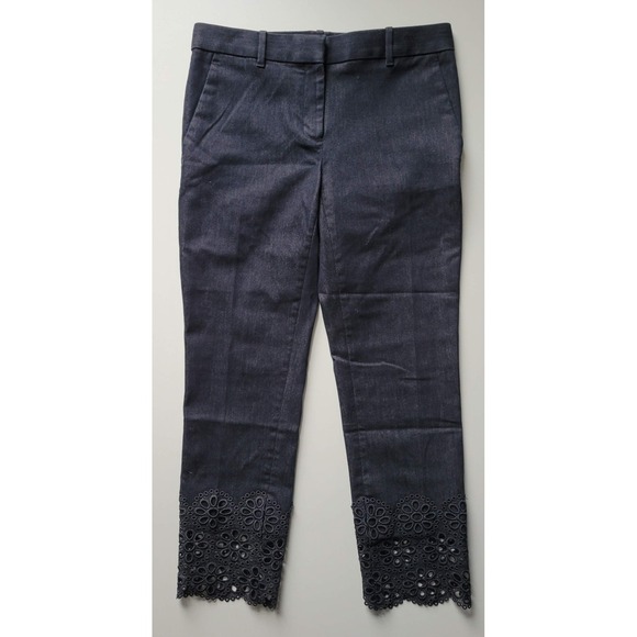 Ann Taylor Pants - Ann Taylor Black Eyelet Lace Ankle Crop Trouser Pants